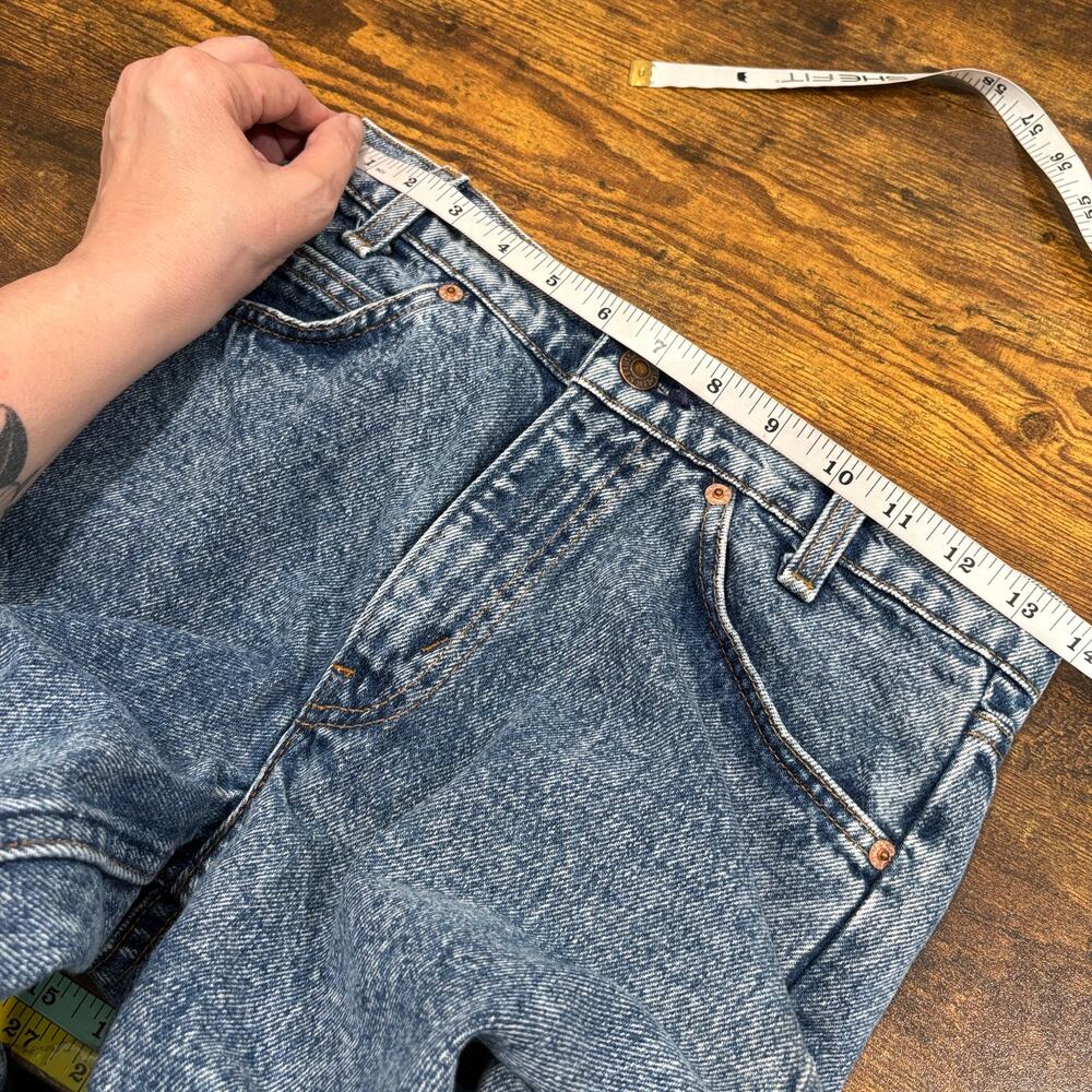 Levis Mens 28x32 505 Student Jeans Blue Acid Wash Vintage 90s Made in USA - Picture 6 of 16